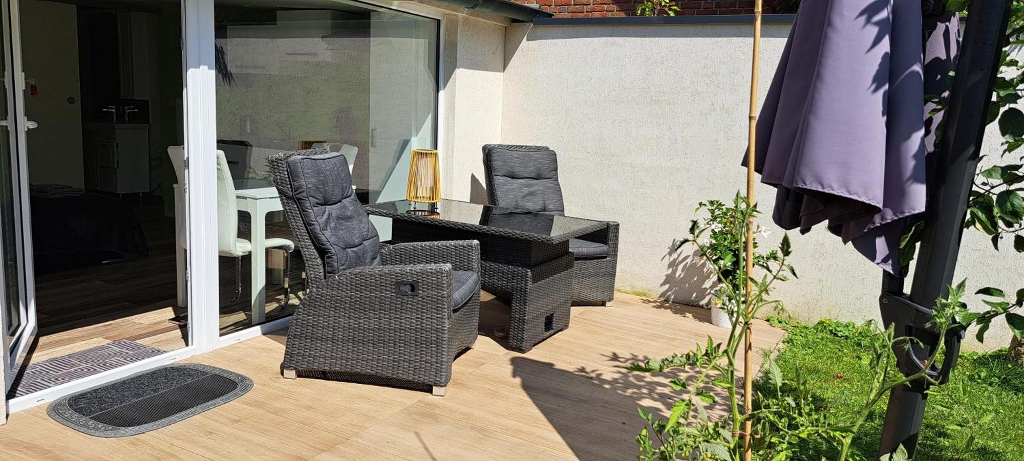 All-In-One Apartment Mit Eigener Sonnenterrasse Im Garten Ντίσελντορφ Εξωτερικό φωτογραφία